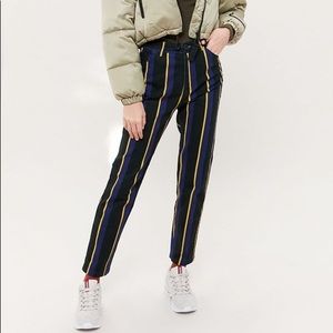 Hot Lava Vertical Striped Tapered Pants - Green